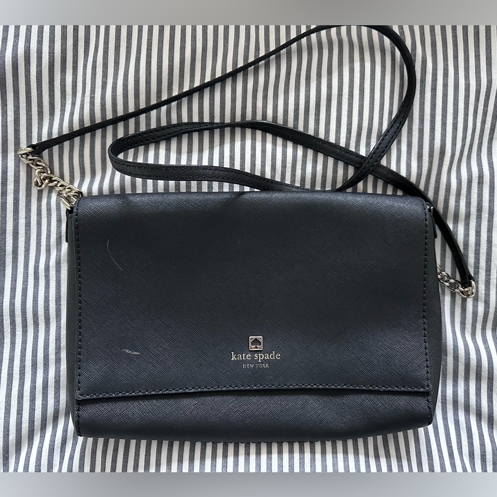 Kate Spade Black Crossbody Chain Strap Bag